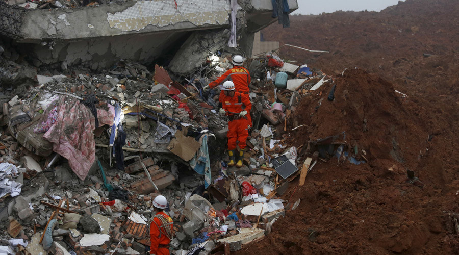 Landslide in southern China leaves almost 60 people missing, causes gas pipeline blast