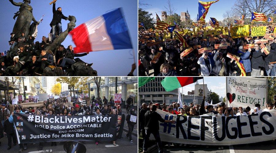 From #PrayForParis and (anti-)Pegida to #BlackLivesMatter: The protests & rallies that shaped 2015