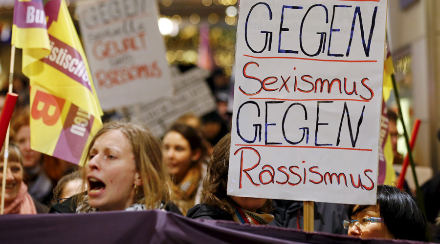 Hundreds rally against sexual violence after NYE attacks in Cologne