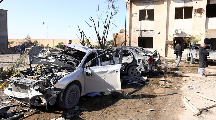 At least 65 killed in bomb attack on Libya police training center