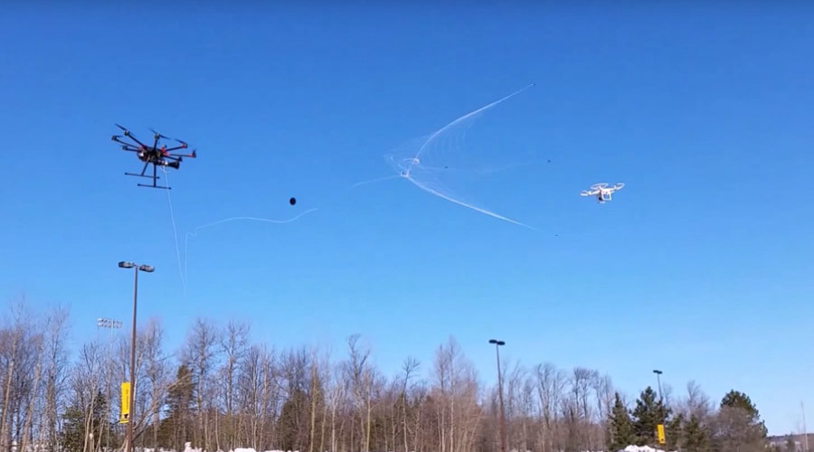 Net-shooting 'drone catcher' billed as solution to 'rogue' UAVs
