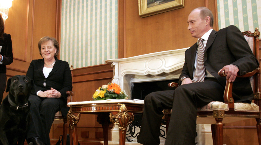 Doggie diplomacy: Putin denies tall 'tail' of letting lab loose on fearful Merkel
