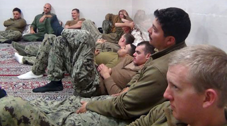 Boats, guns and tea: Iran releases video of detaining US sailors
