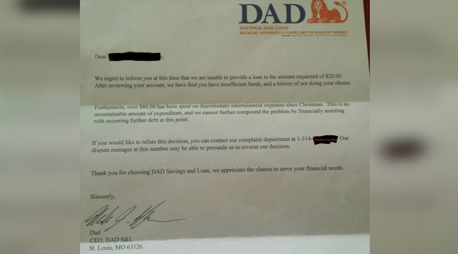 Dad’s brutal 'bank' loan refusal to his 6yo son goes viral