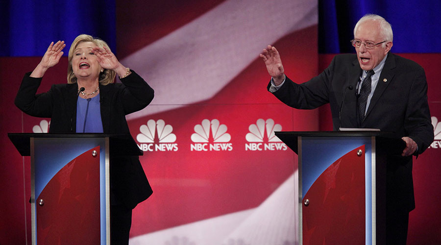 Clinton, Sanders tussle over Wall St, gun control, chemical weapons in pres debate