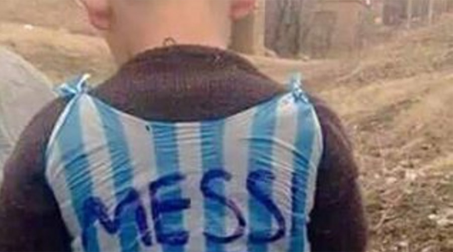 Young fan’s makeshift Messi jersey sets social media on fire