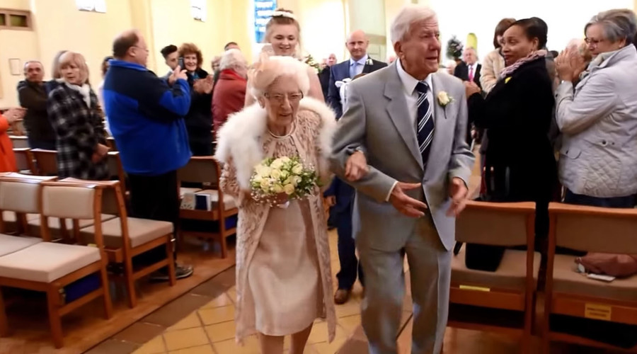 Never too old: 90-yo groom marries 96-yo bride