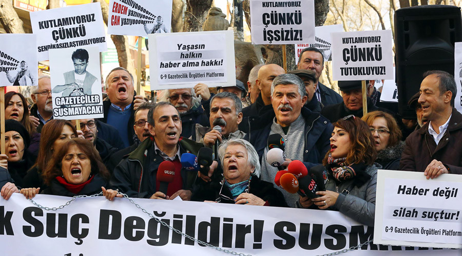 Jailed Turkish journalists say arrests were aimed at sending 'clear message' to the press