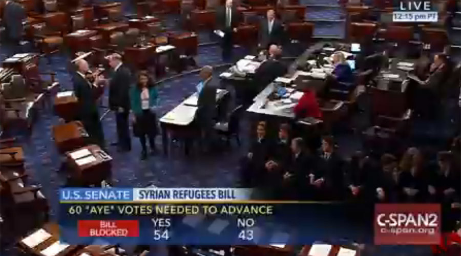 Senate blocks bill toughening controls on entry of Syrian refugees