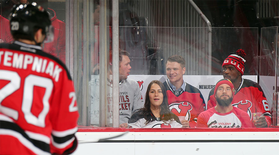 CM Punk & UFC crew train with New Jersey Devils