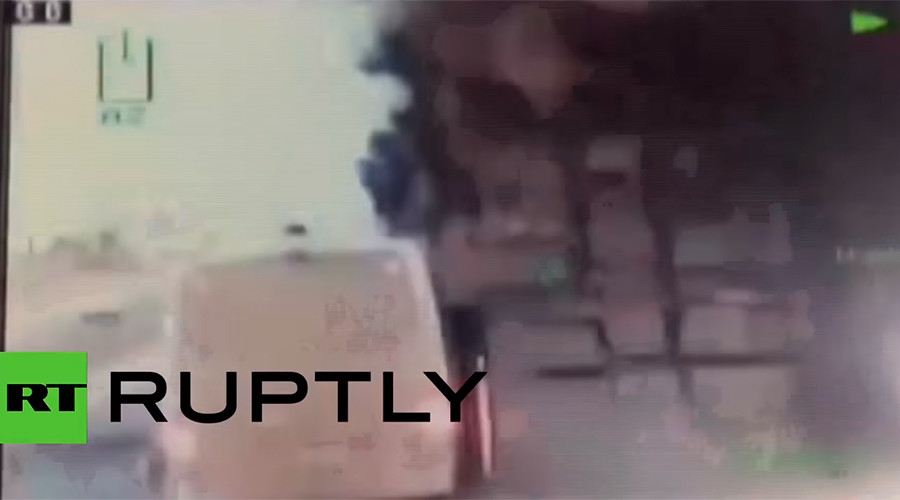 Dashcam captures road blast that left 9 police, 1 civilian injured in Turkey (VIDEO)