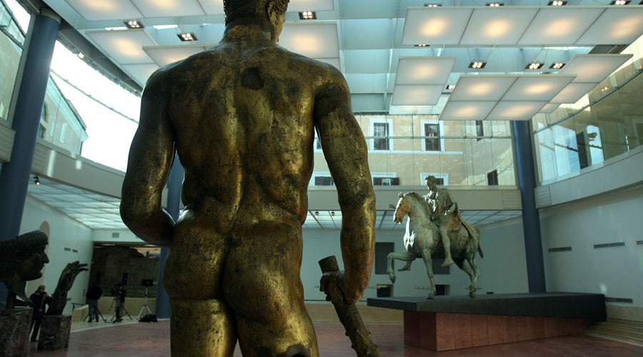 Cover-up! Italian museum conceals nude statues to avoid offending Iranian leader