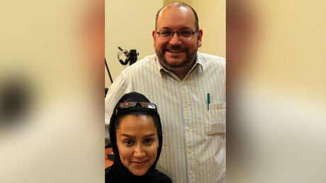 This file photo taken on September 10, 2013 shows Iranian-American Washington Post correspondent Jason Rezaian and his Iranian wife Yeganeh Salehi.  Str.