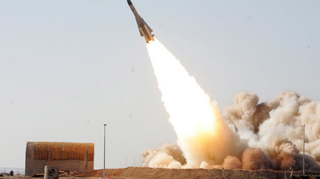 Anti-aircraft missile S-200 being launched during a war game from an unknown location in Iran. © Iran's Army