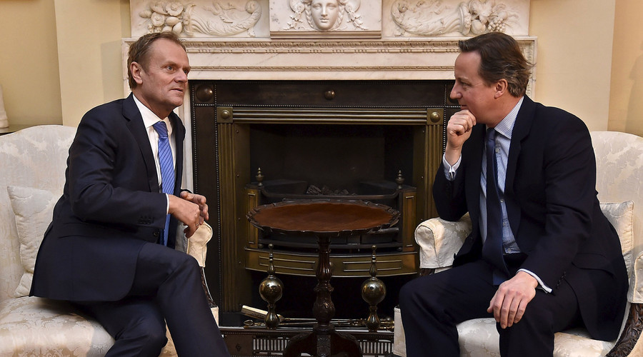 Dinner date but no deal: Cameron & Tusk extend talks on avoiding Brexit