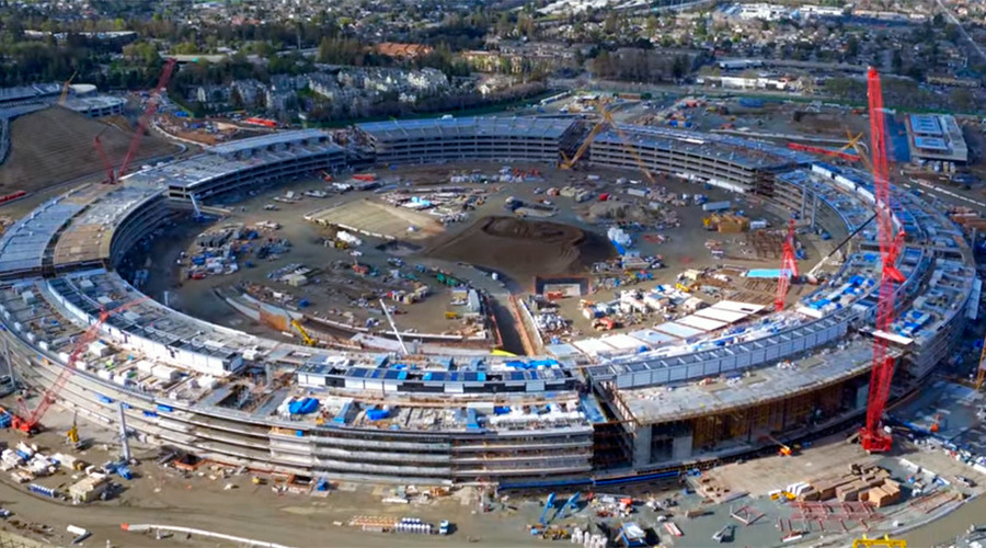 Drone shows Apple ‘spaceship’ campus set for end of year completion (VIDEO)