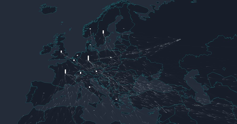 Striking new visualization of Europe's refugee crisis
