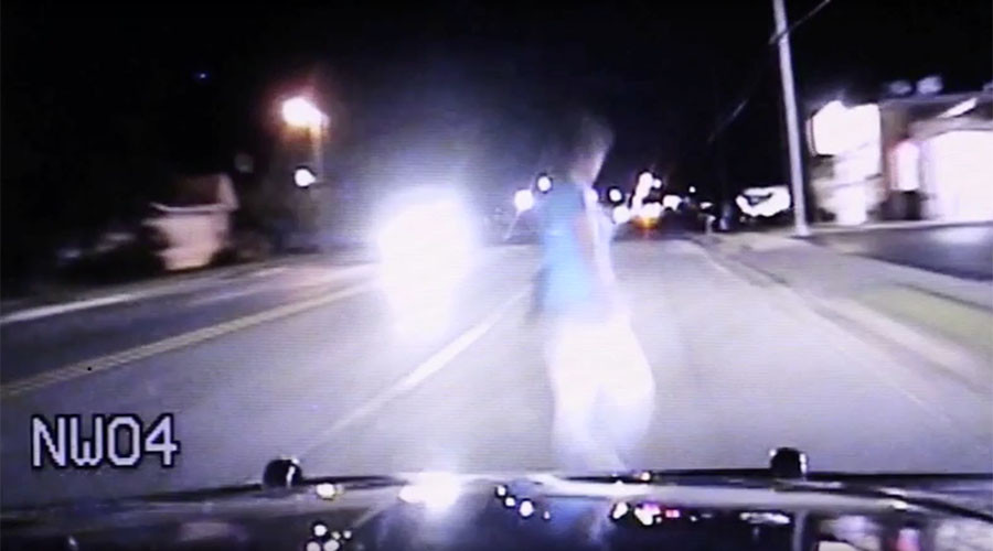 'I think I hit a person': Speeding US patrol officer in dashcam video (GRAPHIC)