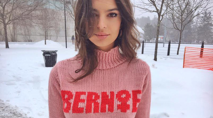‘Not here for the boys’: ‘Blurred Lines’ model receives torrent of online abuse for Sanders support