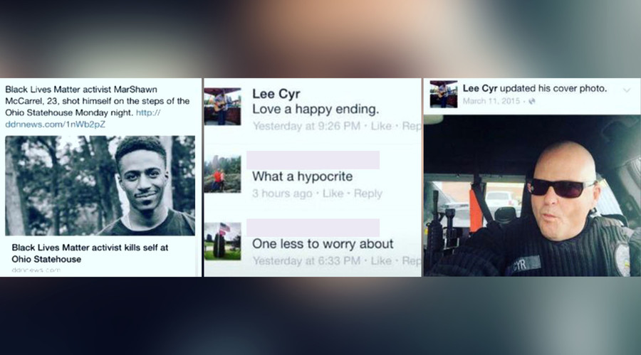 ‘Happy ending?’ Ohio cop put on leave for gloating over suicide of Black Lives Matter activist