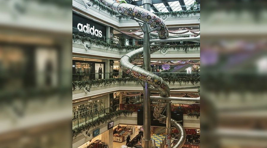 Weeeee! Shanghai mall installs giant slide (PHOTOS)
