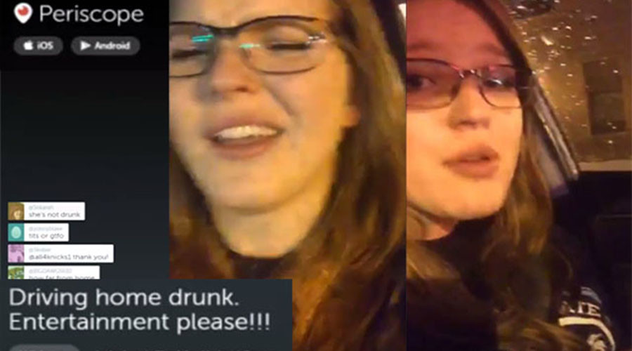 Driving while Periscoping: Drunk woman avoids jail after live streaming her crime