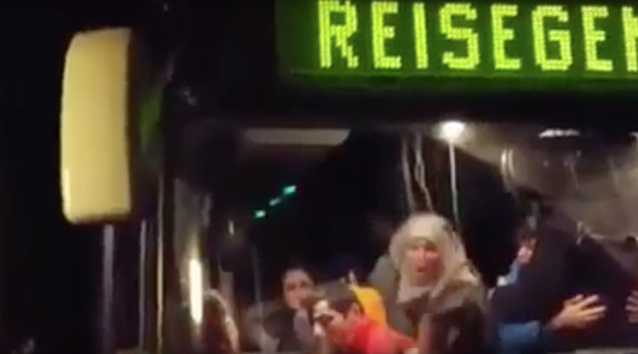 Video of mob threatening, chanting at refugees shocks German officials