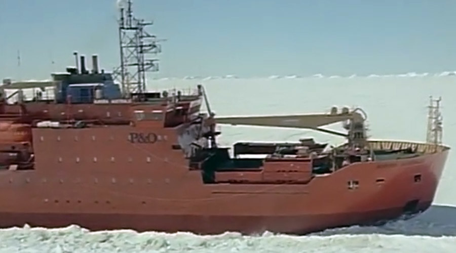 Snow way out: Blizzard leaves 68 crew stranded on Antarctic ice-breaker (PHOTOS)