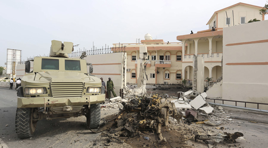 At least 12 killed as Al-Qaeda-linked militants storm hotel in Somali capital