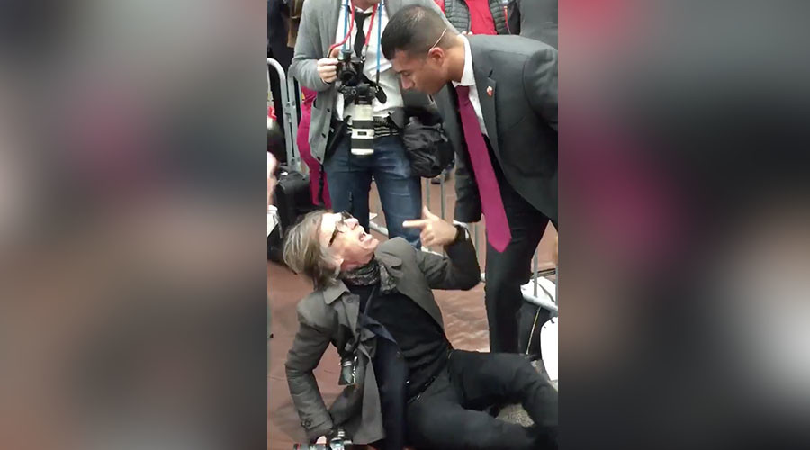 Secret Service agent chokes journalist at Trump rally (VIDEO)