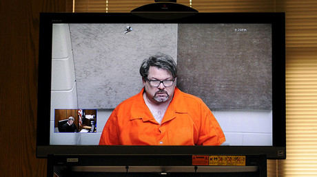 Jason Dalton is seen on closed circuit television during his arraignment in Kalamazoo County, Michigan, February 22, 2016. © Mark Kauzlarich
