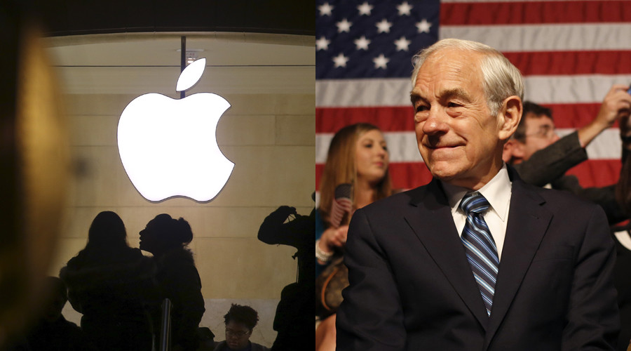 'First they come for the iPhone': Ron Paul backs Apple in FBI battle