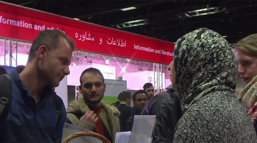 Germany’s first refugee-only job fair draws thousands