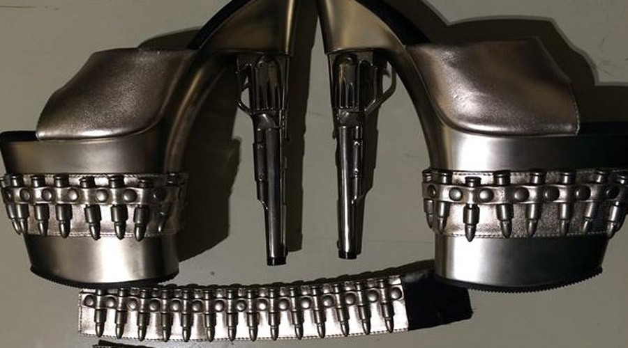 Killer fashion: Gun-shaped stiletto shoes confiscated at US airport