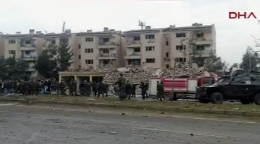 2 policemen killed, dozens injured after bomb blast in south eastern Turkey