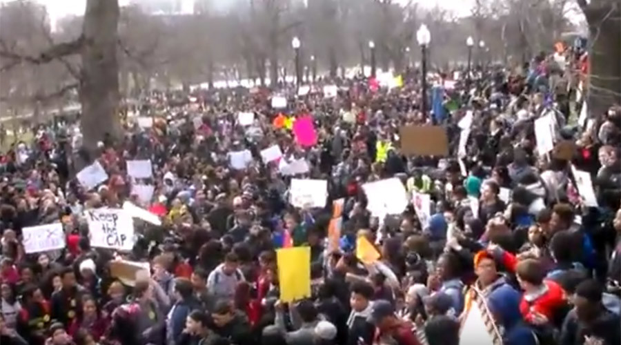 1,000+ students protest school budget cuts in Boston