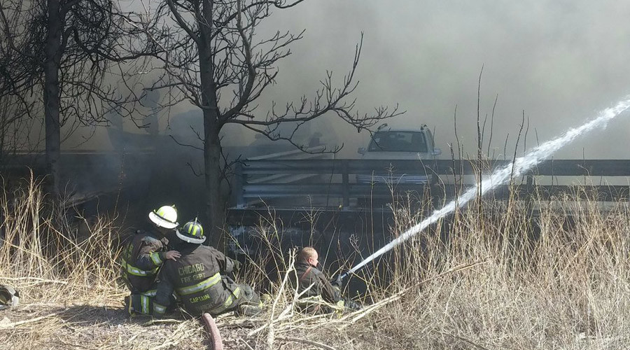 Firefighters battle massive hours-long fire at Chicago flea market