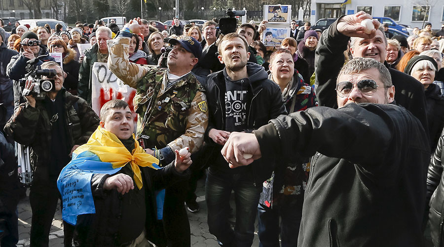 Russia’s embassies in Ukraine attacked by angry mobs over pilot ...