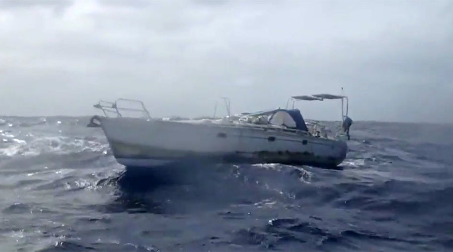 Yacht team releases footage of mummified body find, blame USCG for leaving ghost boat adrift (VIDEO)