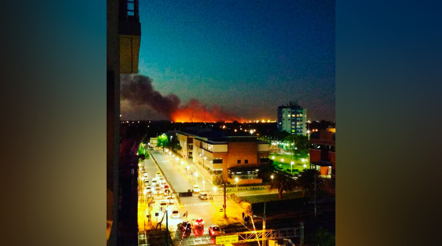 Huge fire at Argentina’s largest international airport in Buenos Aires
