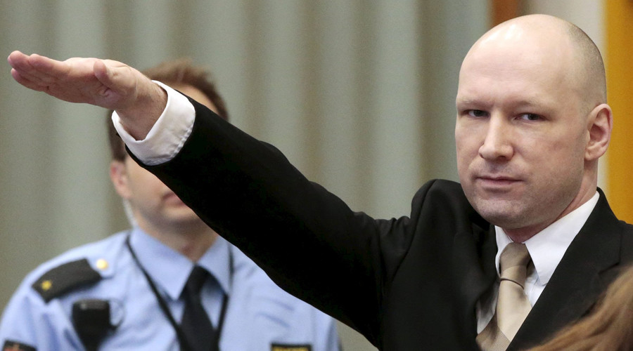 Breivik gives Nazi salute in court while suing Norway for violating his human rights