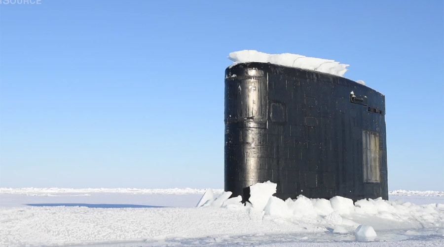 Ice breaker: US nuclear submarine bursts through frozen Arctic ice (VIDEO)