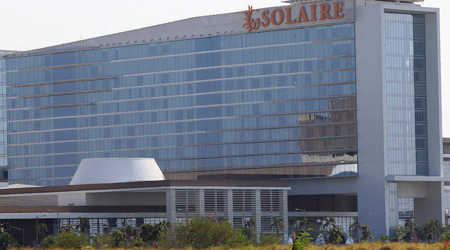 The Solaire Hotel and Casino, Philippines. The Senate hearing regarding the case of money laundering involving the theft of $81 million from the U.S. account of the Bangladesh Bank was told $29 million of Bangladesh's money was transferred to the Solaire casino © Romeo Ranoco