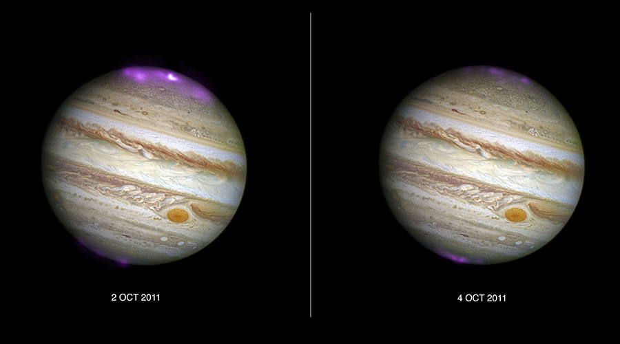 Jupiter dazzles with ‘Northern Lights’ after solar storms (PICTURES)