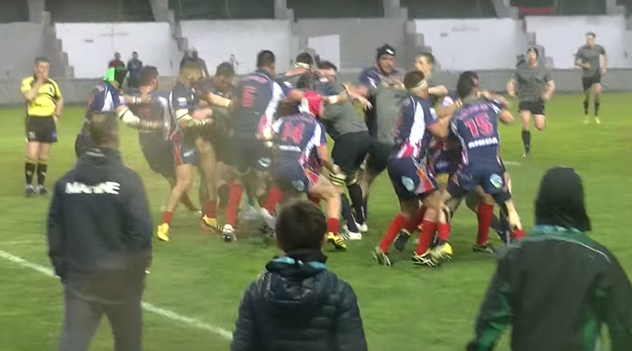 Trafalgar, the rematch: British & French naval rugby teams brawl violently (VIDEO)