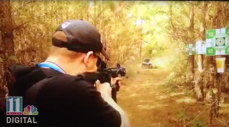 Man loses leg after shooting lawnmower packed with explosives (VIDEO, GRAPHIC)