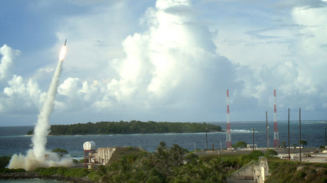 A Terminal High Altitude Area Defense (THAAD) interceptor is launched during a successful intercept test, in this undated handout photo provided by the U.S. Department of Defense, Missile Defense Agency © U.S. Department of Defense, Missile Defense Agency