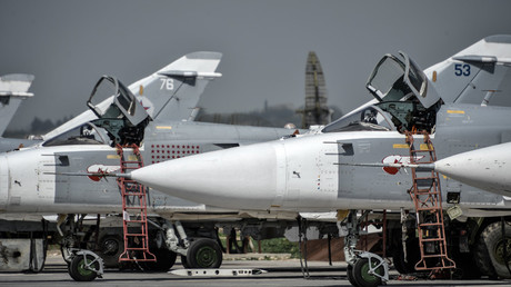 Russian Su-24 tactical bombers at the Hmeimim airbase in the Latakia Governorate of Syria. © Ramil Sitdikov