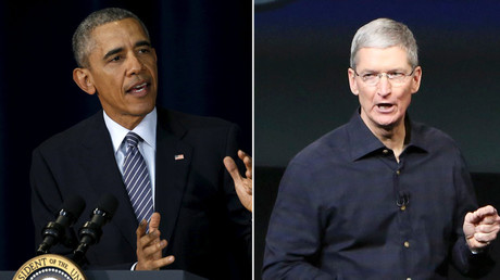 U.S. President Barack Obama and Apple CEO Tim Cook © Reuters