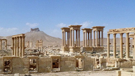 A general view taken on March 27, 2016 shows part of the ancient Syrian city of Palmyra, after government troops recaptured the UNESCO world heritage site from Islamic State (IS) group jihadists on March 27, 2016.  © Maher Al Mounes